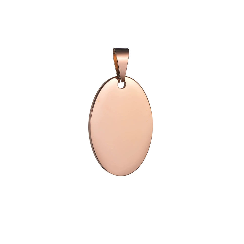 Stainless Steel Engravable Oval Cat Dog Tags ( pk of 10 ) / KT0021