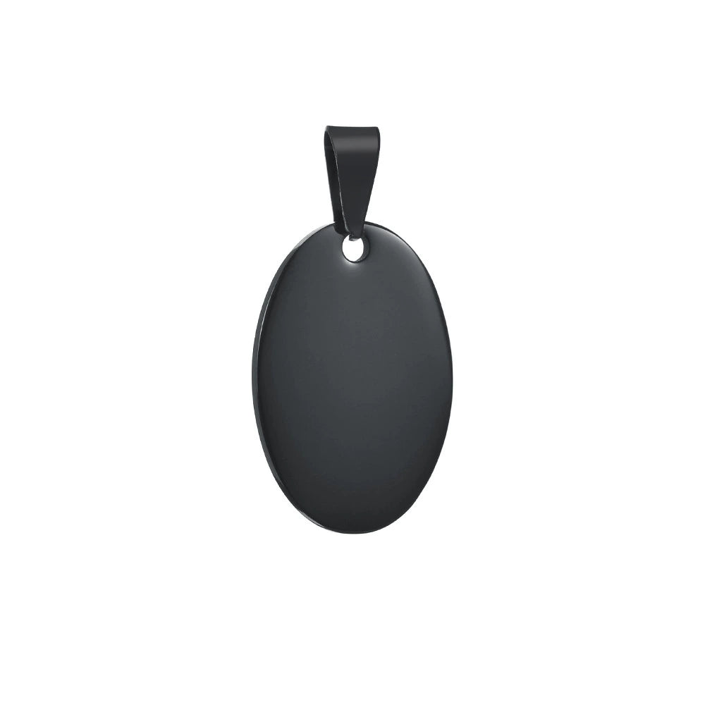 Stainless Steel Engravable Oval Cat Dog Tags ( pk of 10 ) / KT0021