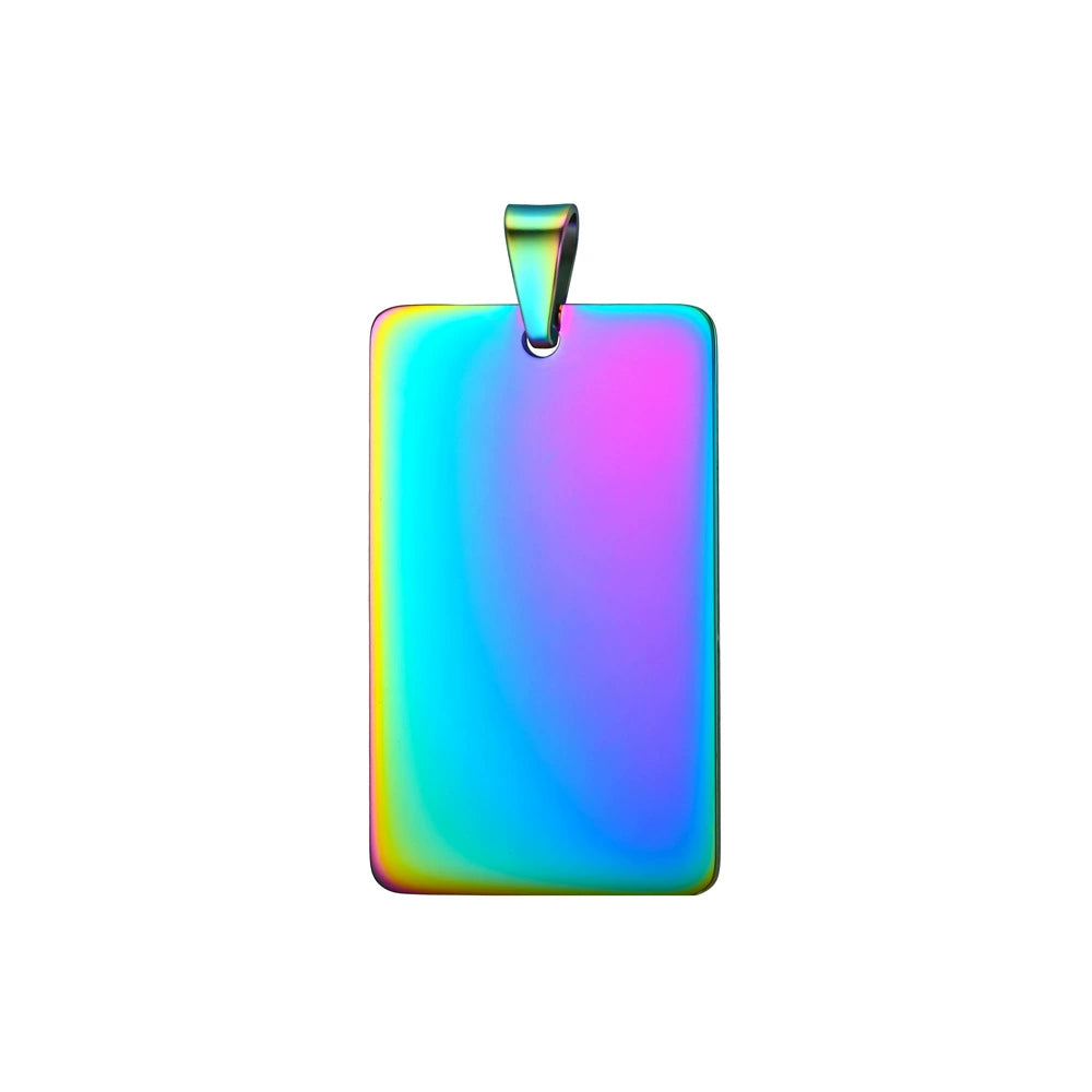 Stainless Steel Engravable Rectangle Military Dog Tags ( pk of 10 ) / KT0014