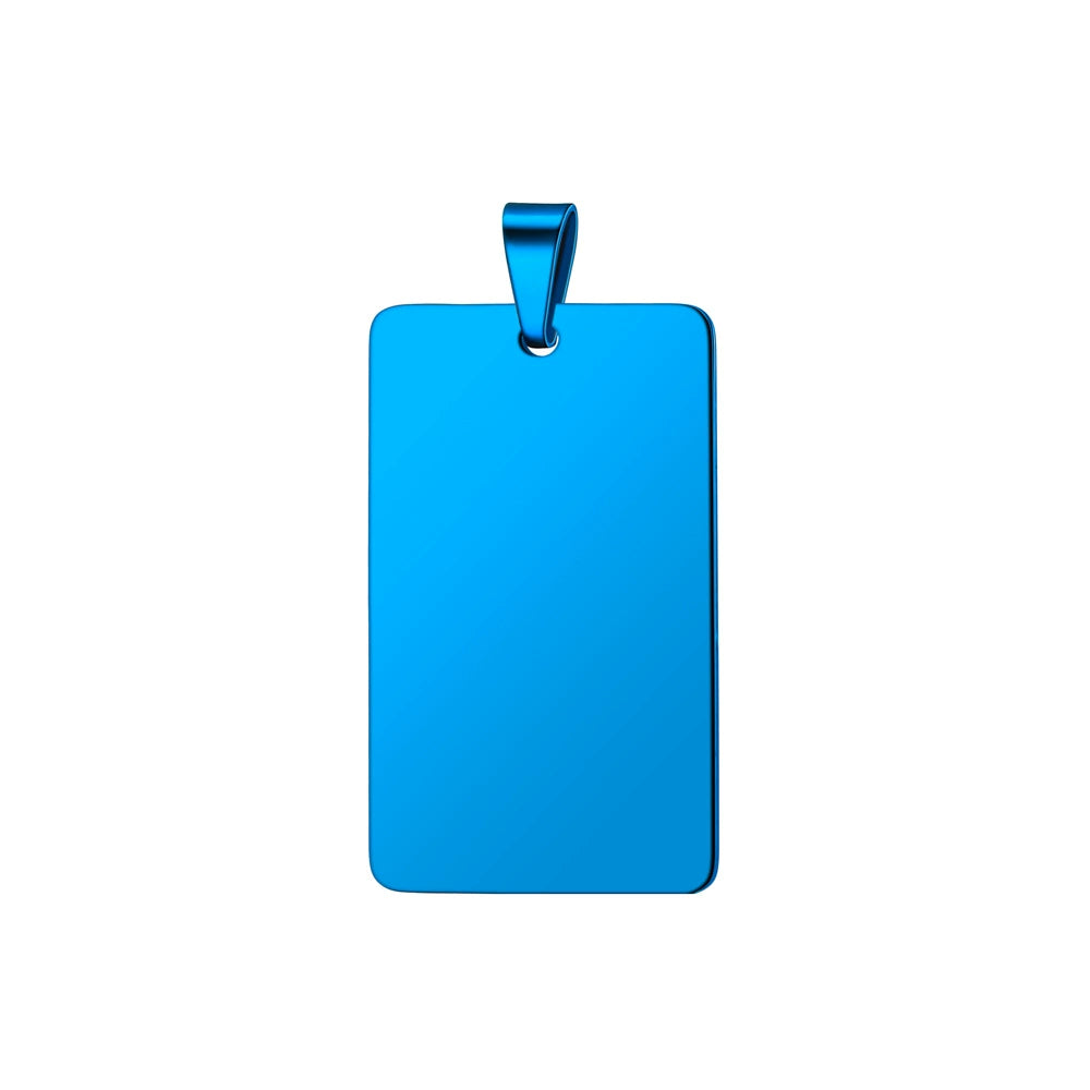 Stainless Steel Engravable Rectangle Military Dog Tags ( pk of 10 ) / KT0014