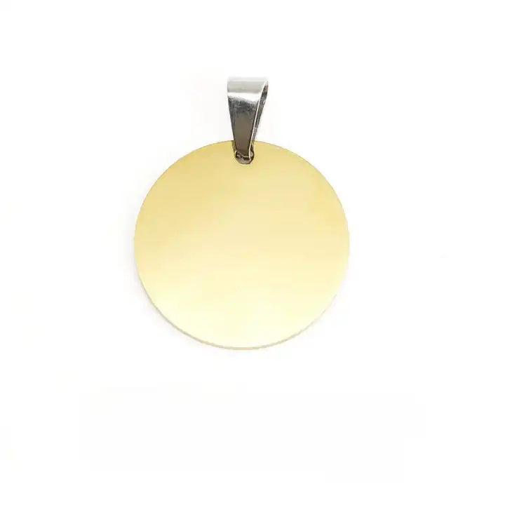 Stainless Steel Engravable Round Cat Dog Tags ( pk of 10 ) / KT0018