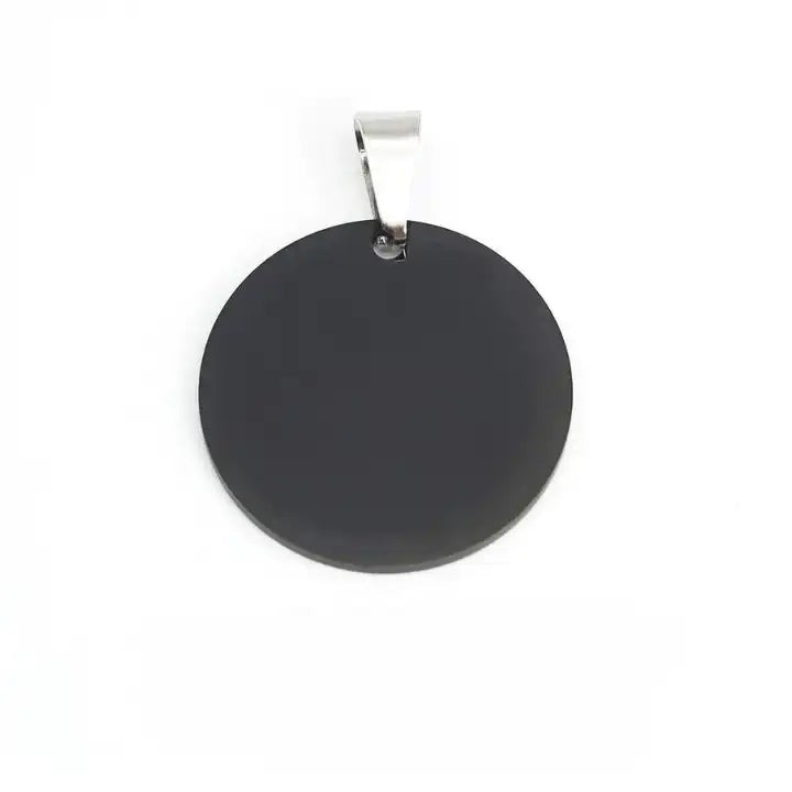 Stainless Steel Engravable Round Cat Dog Tags ( pk of 10 ) / KT0018