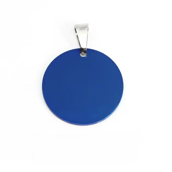 Stainless Steel Engravable Round Cat Dog Tags ( pk of 10 ) / KT0018