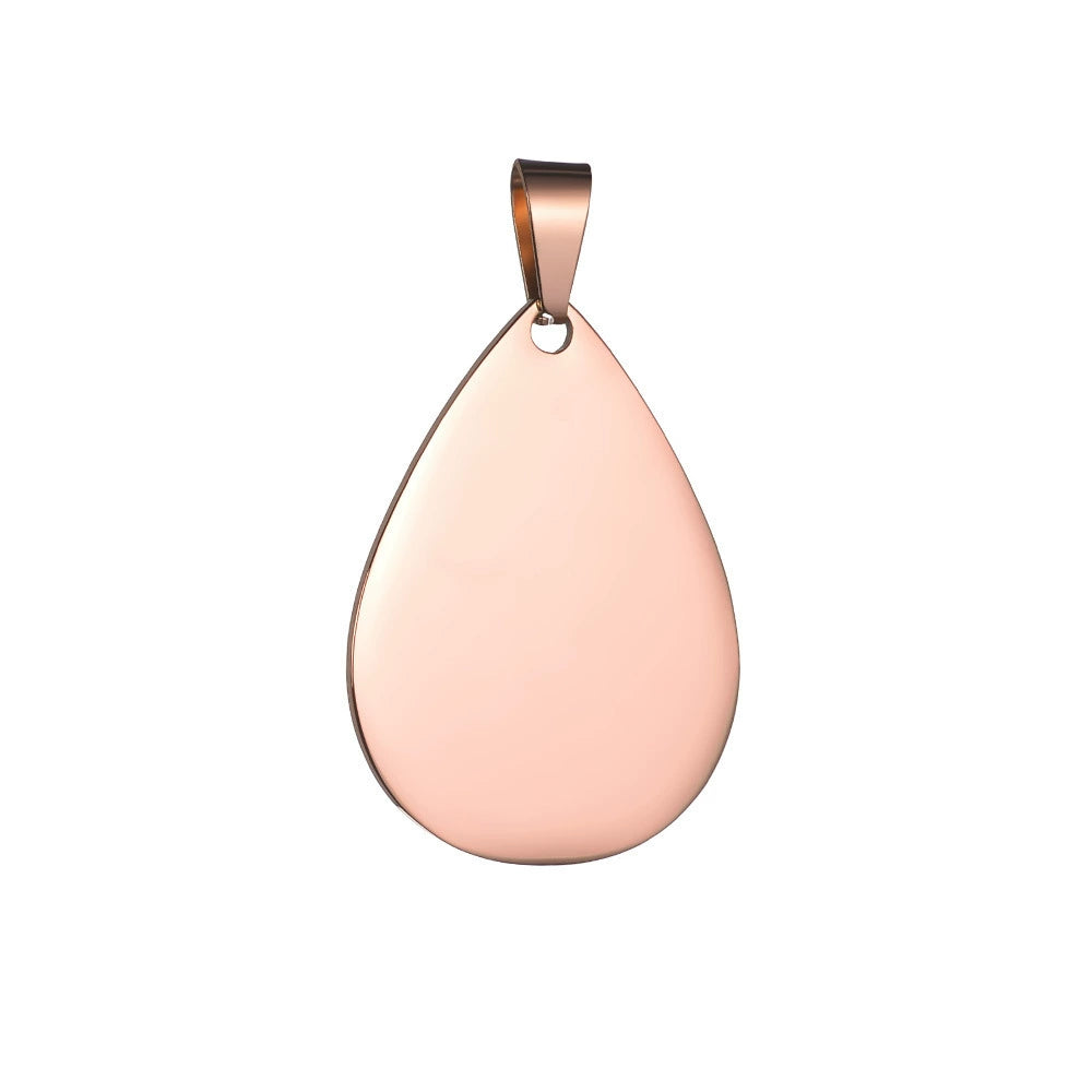 Stainless Steel Engravable Waterdrop Cat Dog Tags ( pk of 10 ) / KT0023