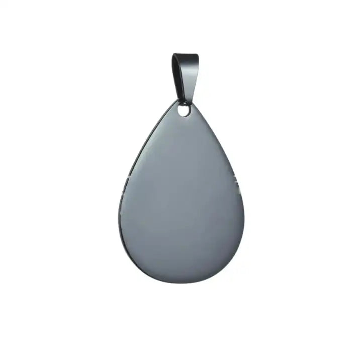 Stainless Steel Engravable Waterdrop Cat Dog Tags ( pk of 10 ) / KT0023