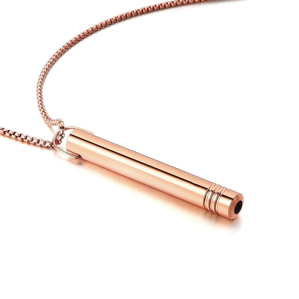 Stainless Steel Polished Whistle Pendant Necklace / KN1030