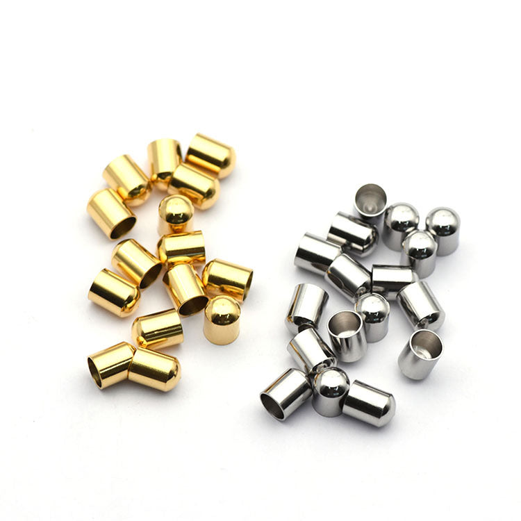 Gold Plated Round Head Crimp End Caps (pack of 200) / CC0001