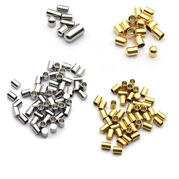 Gold Plated Round Head Crimp End Caps (pack of 200) / CC0001