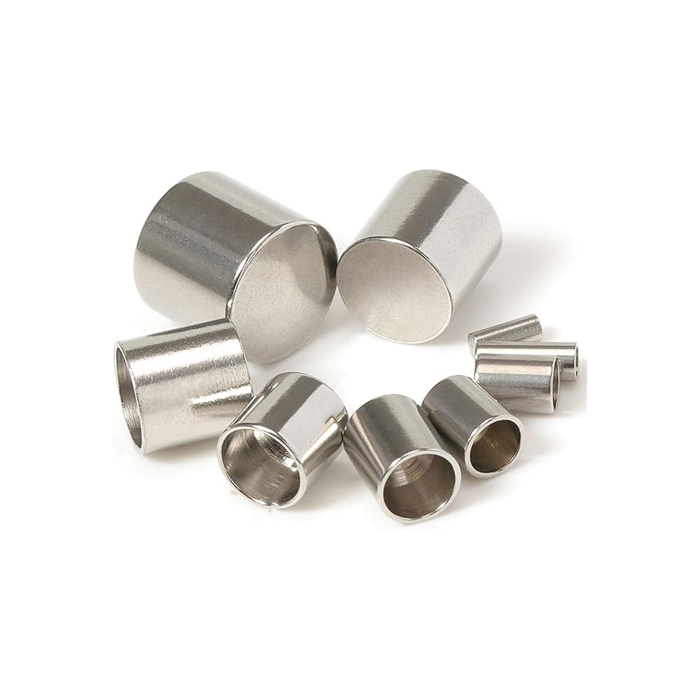 Stainless Steel Solid Color Flat Head Crimp End Caps (pack of 200)