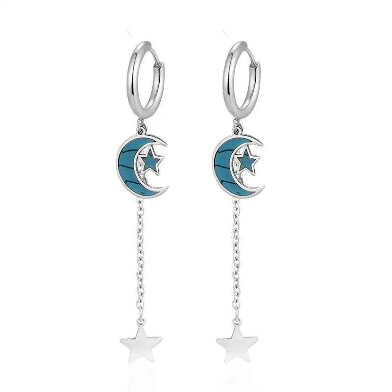 Stainless Steel Tassel Earrings Women's Trendy 18K Dangle Earrings / 25104013