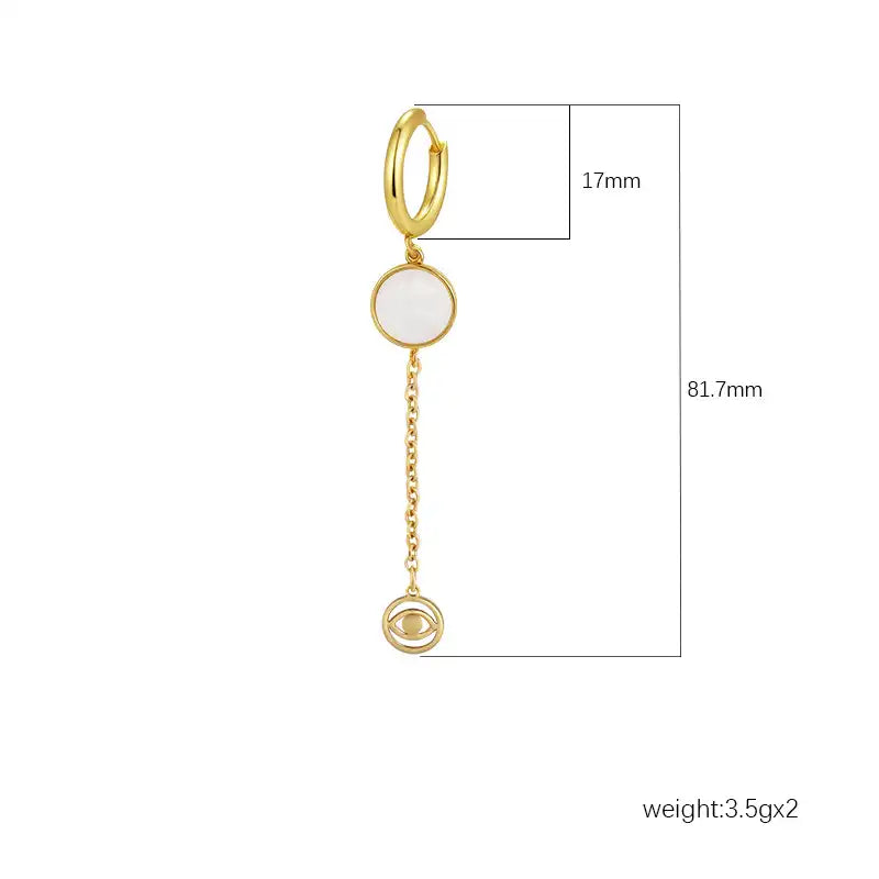 Stainless Steel Tassel Earrings Women's Trendy 18K Dangle Earrings / 25104013