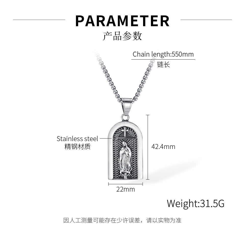Stainless Steel Vintage Cross Pendant Necklaces