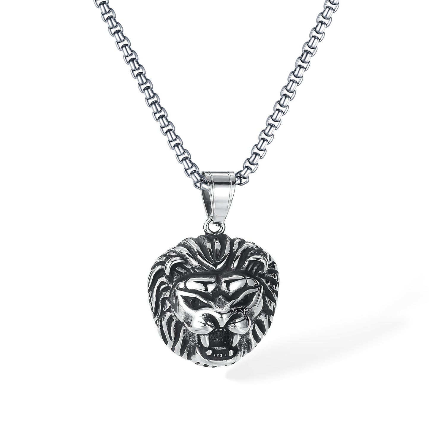 Stainless Steel Vintage Lion Pendant Necklaces