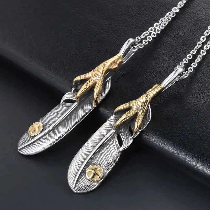Stainless Steel Vintage Pendant Necklace / 25003032