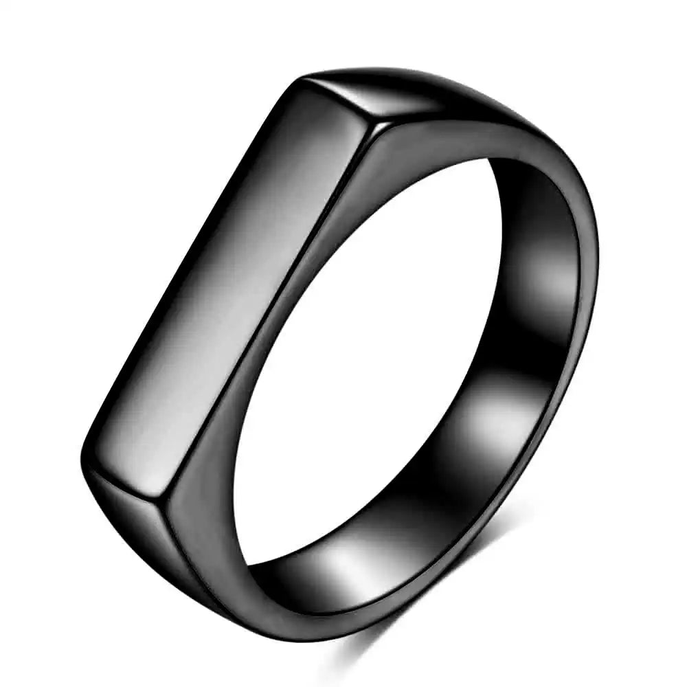 New arrival Stainless Steel Vintage Signet Rings / 25205003