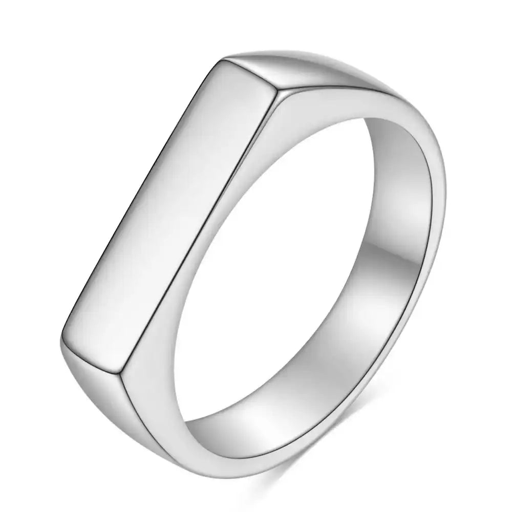 New arrival Stainless Steel Vintage Signet Rings / 25205003