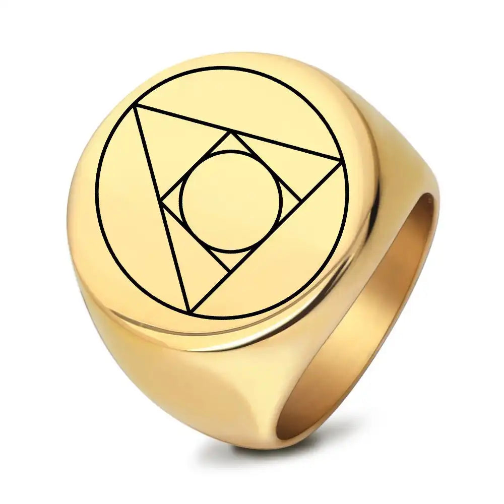 Stainless Steel Vintage Signet and Band Rings / 25205004