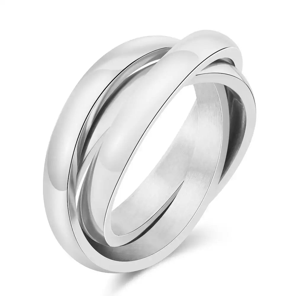 Stainless Steel Vintage Signet and Band Rings / 25205004