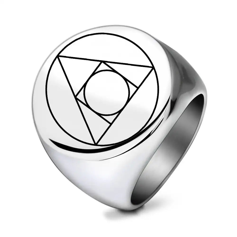 Stainless Steel Vintage Signet and Band Rings / 25205004