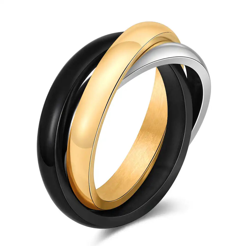 Stainless Steel Vintage Signet and Band Rings / 25205004