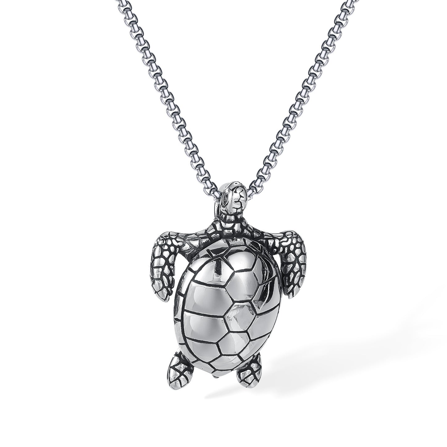 Stainless Steel Vintage Turtle Pendant Necklaces