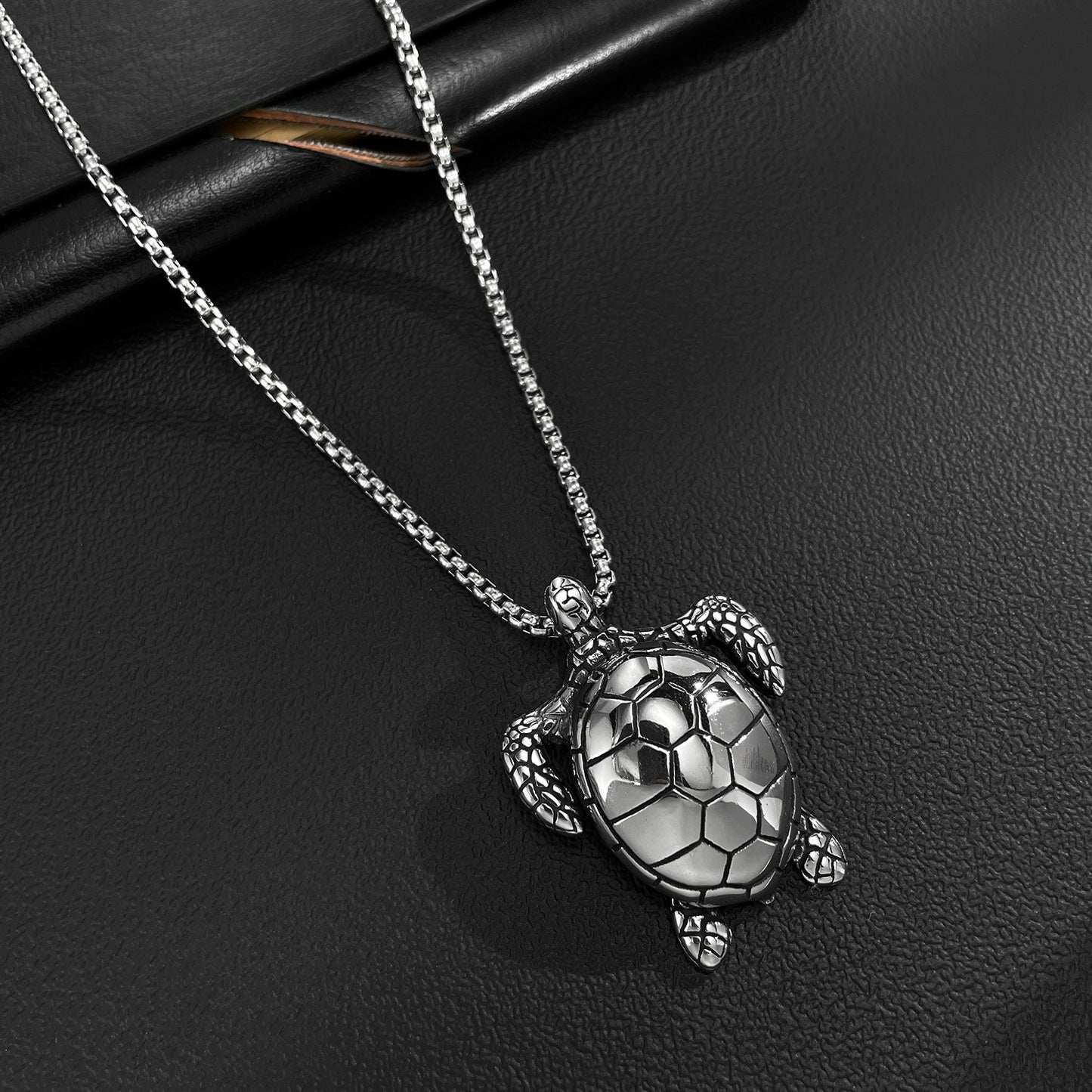 Stainless Steel Vintage Turtle Pendant Necklaces