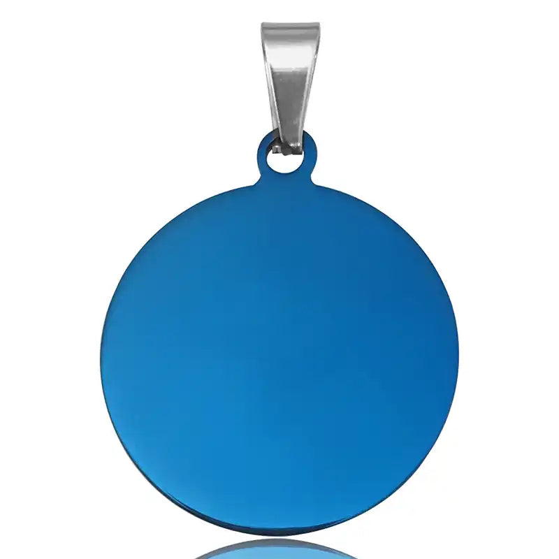 Stainless Steel Engravable Round Cat Dog Tags ( pk of 10 ) / KT0017