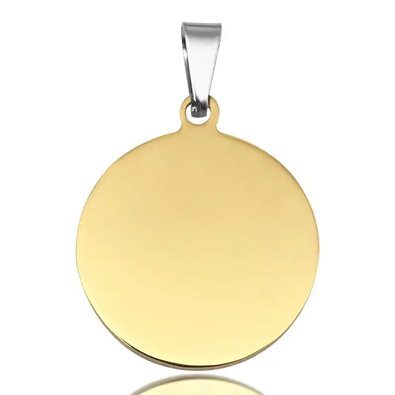 Stainless Steel Engravable Round Cat Dog Tags ( pk of 10 ) / KT0017