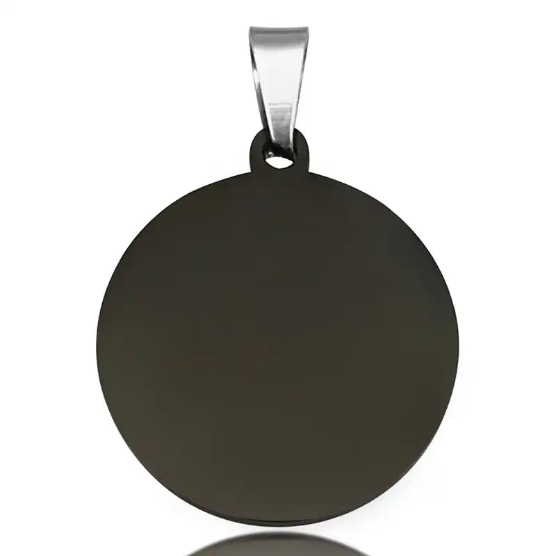Stainless Steel Engravable Round Cat Dog Tags ( pk of 10 ) / KT0017