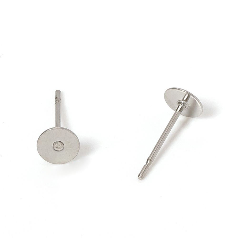 Stainless Steel Jewelry Making Earring Findings Earring Plugs ( pack of 100) / KJ0023