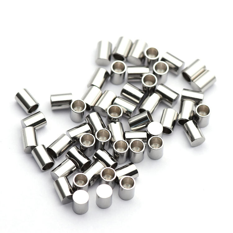 Stainless Steel Solid Color Flat Head Crimp End Caps (pack of 200)