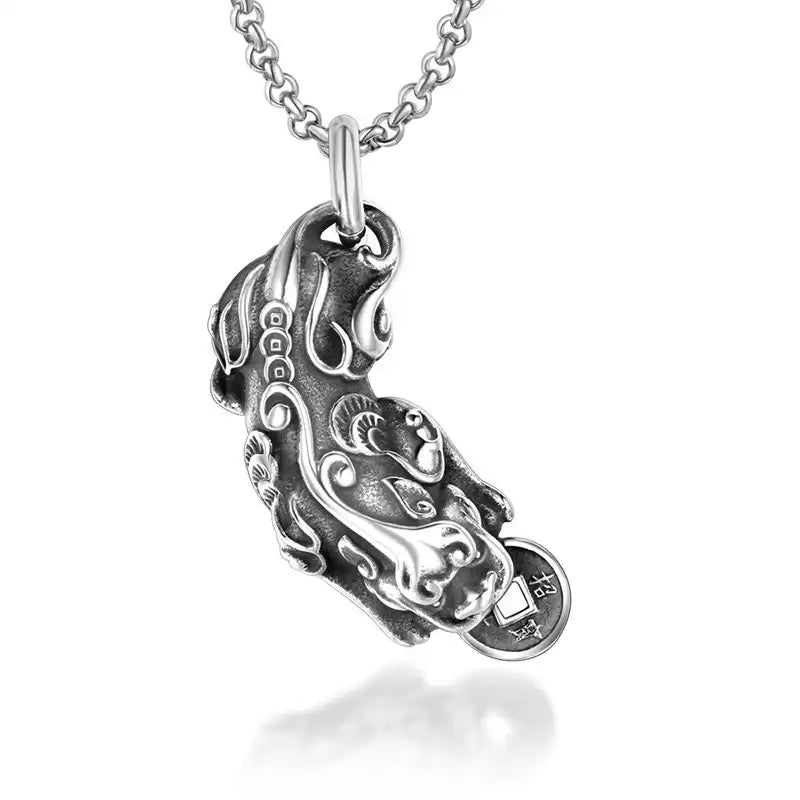 Stainless Steel Vintage Pendant Necklace / 25003031