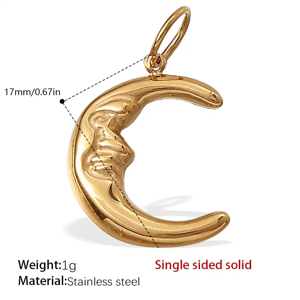 Stainless steel 18K gold plated bow heart pendant / 25504024