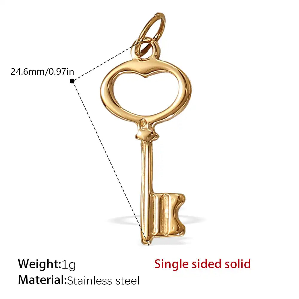 Stainless steel 18K gold plated bow heart pendant / 25504024