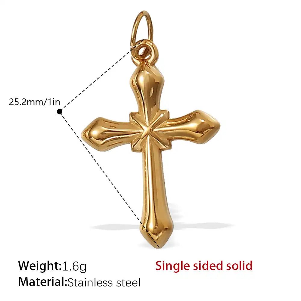 Stainless steel 18K gold plated bow heart pendant / 25504024