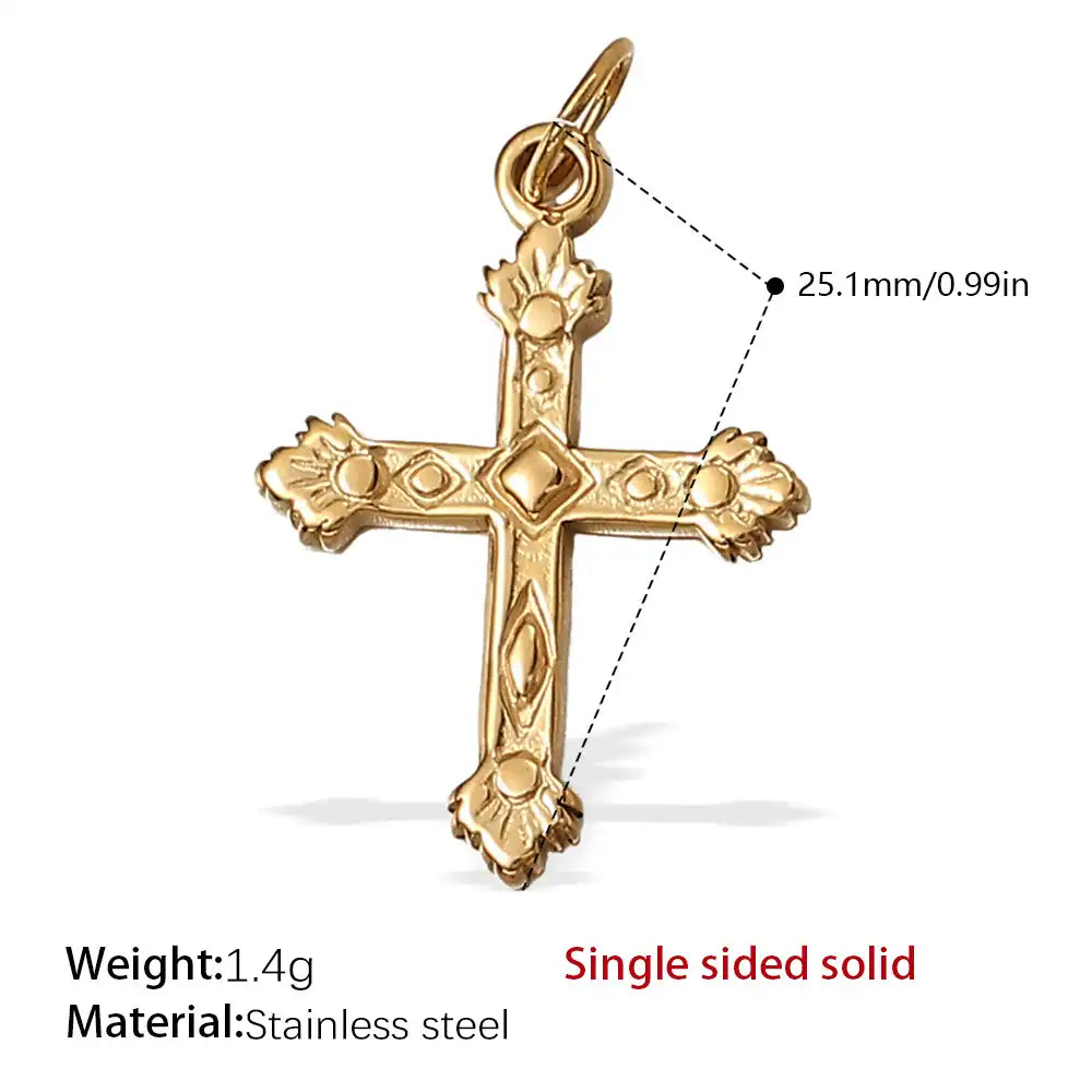 Stainless steel 18K gold plated bow heart pendant / 25504024