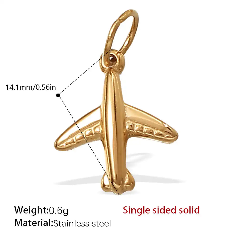 Stainless steel 18K gold plated bow heart pendant / 25504024