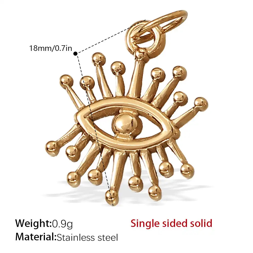 Stainless steel 18K gold plated bow heart pendant / 25504024