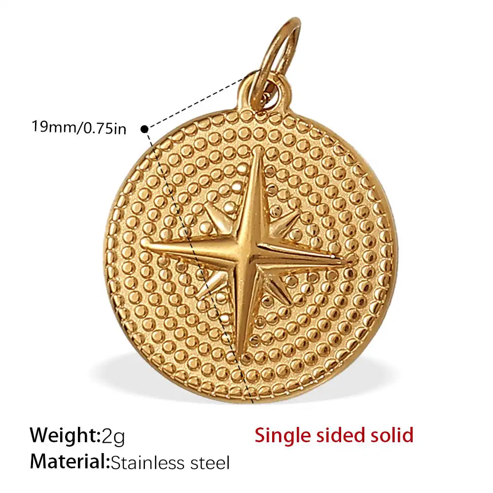 Stainless steel 18K gold plated bow heart pendant / 25504024