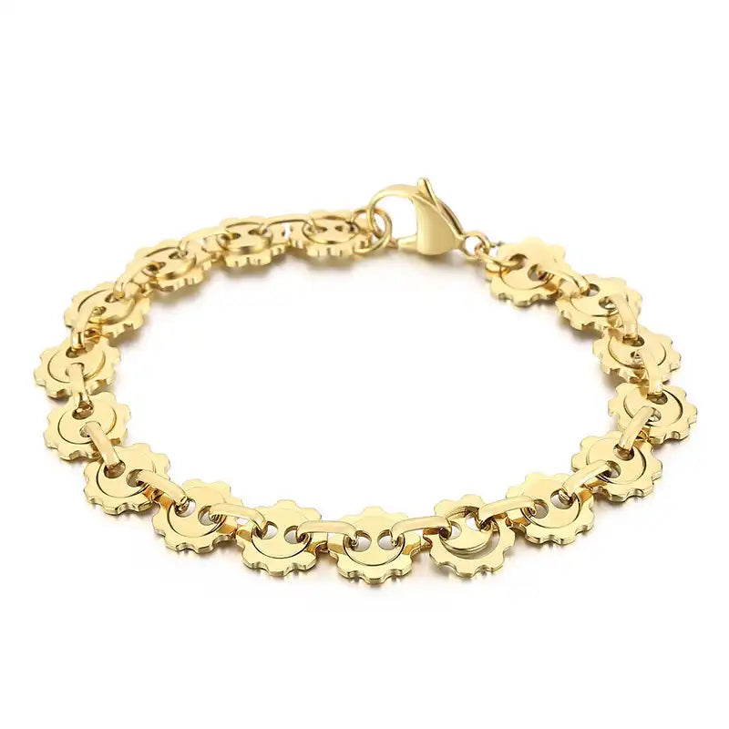 Stainless steel Mechanical gear interlocking Bracelet / 25303071