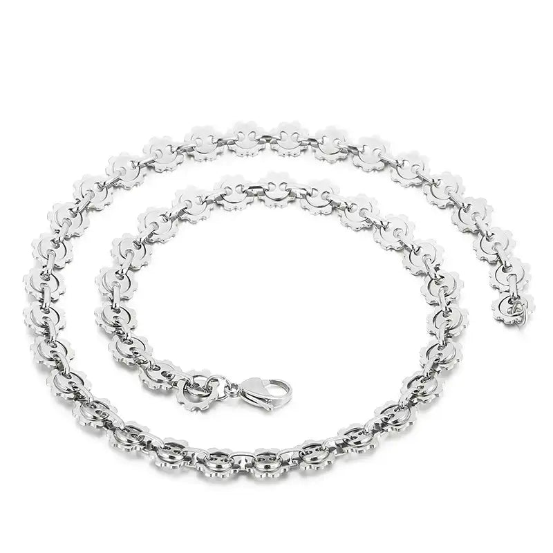 Stainless steel Mechanical gear interlocking Bracelet / 25303071