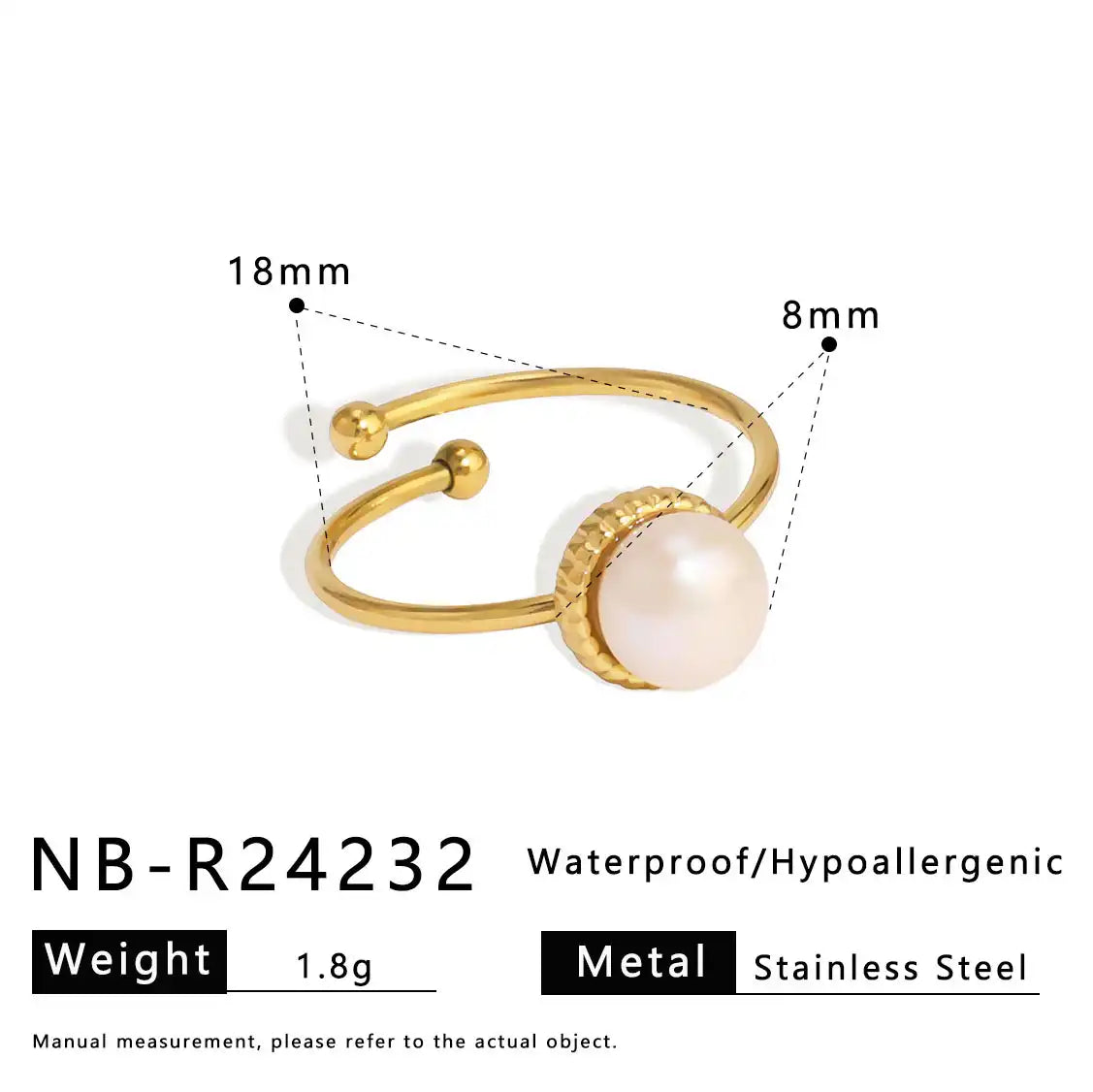 Stainless steel adjustable ring inlaid with diamond flowers / 25204006