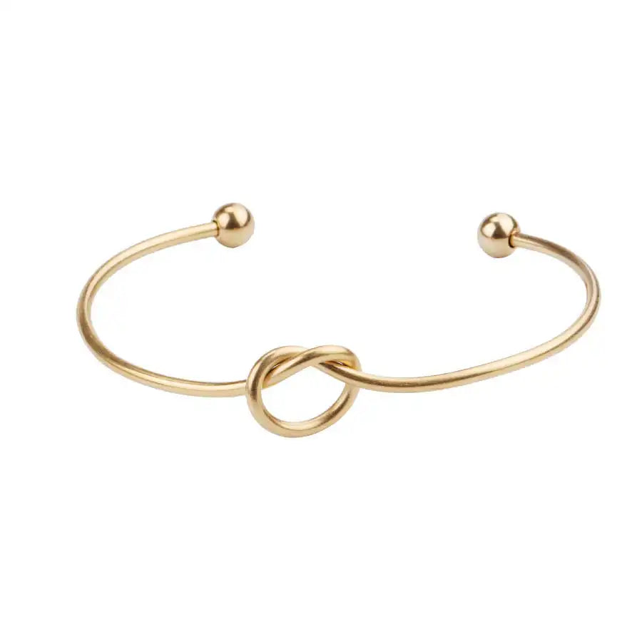 Titanium Steel Minimalist Love Knot Bracelet / 25303074