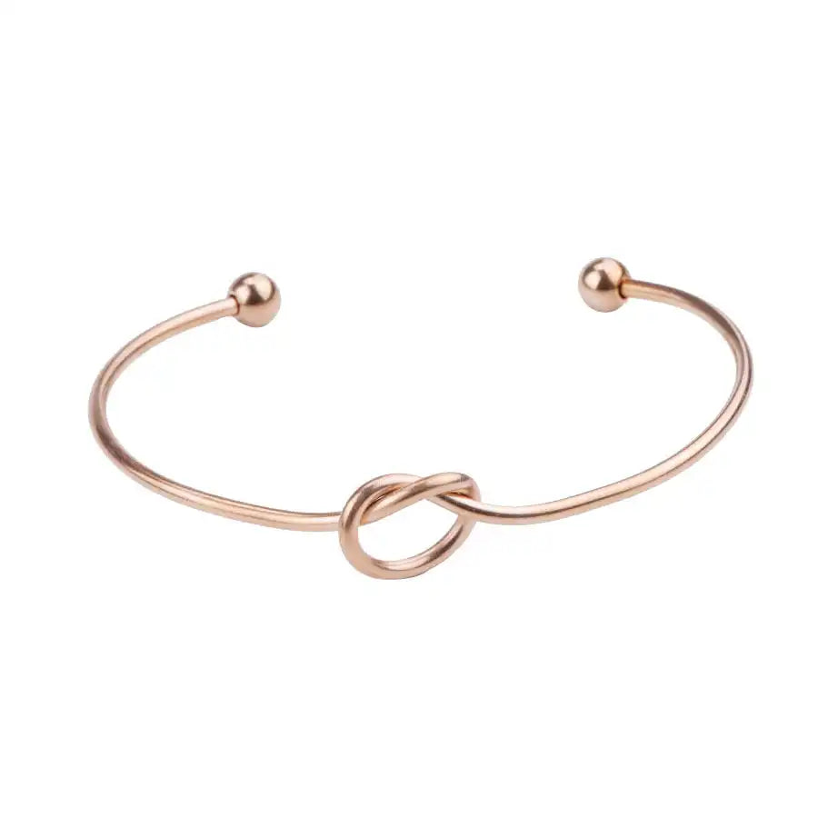 Titanium Steel Minimalist Love Knot Bracelet / 25303074
