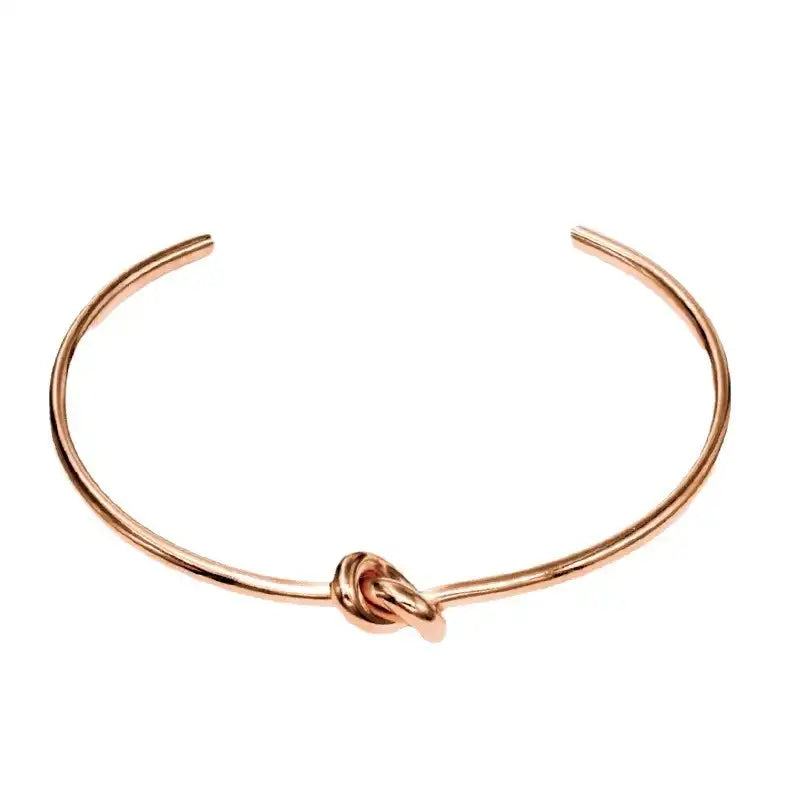 Titanium Steel Minimalist Love Knot Bracelet / 25303073