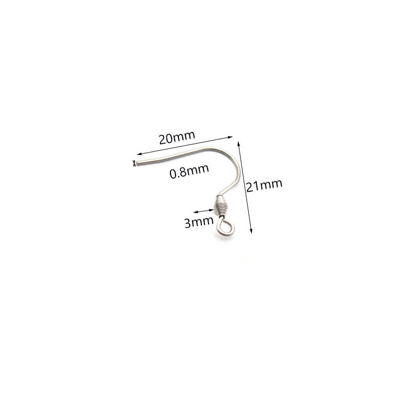 Various Size Stainless Steel Earring Hooks (pack of 200) / EF0004