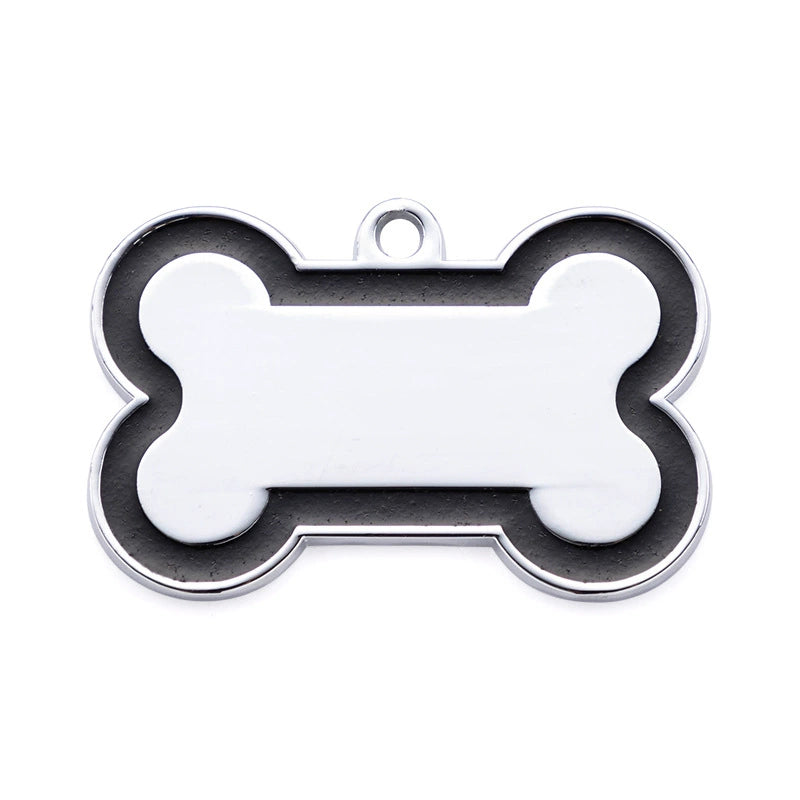 Zinc Alloy Enamel Engravable Bone Dog Tags / Lot of 10pcs / KT1001