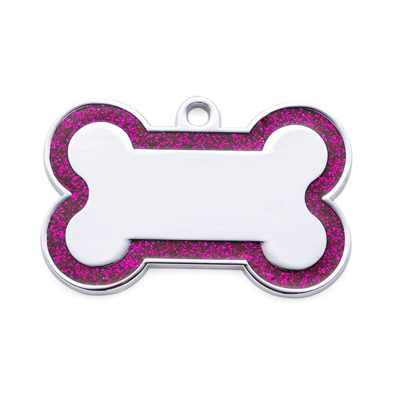 Zinc Alloy Enamel Engravable Bone Dog Tags / Lot of 10pcs / KT1001