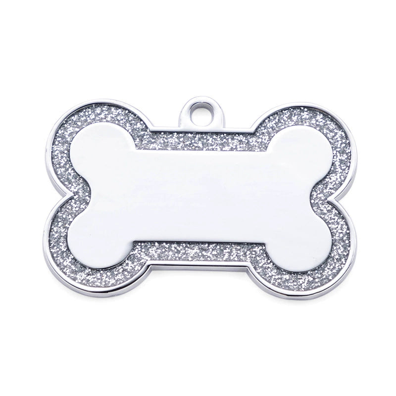 Zinc Alloy Enamel Engravable Bone Dog Tags / Lot of 10pcs / KT1001