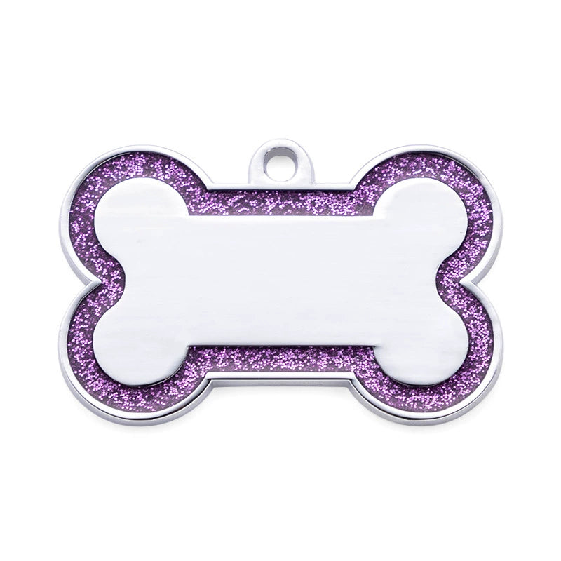 Zinc Alloy Enamel Engravable Bone Dog Tags / Lot of 10pcs / KT1001